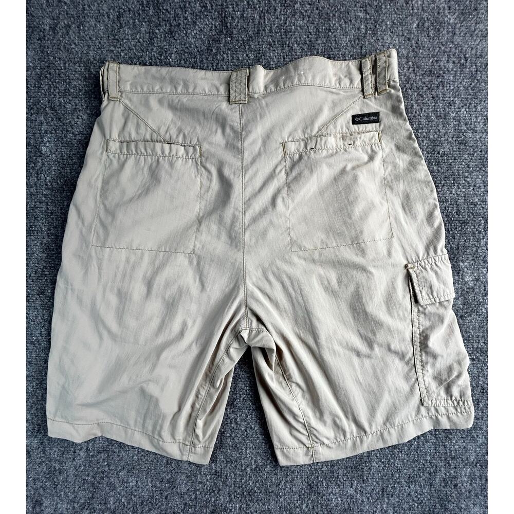 Columbia Omni-Shade Men's Cargo Hiking Fishing Shorts Khaki 30W - Picture 2 of 7